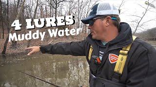 Best 4 Lures in MUDDY Water you need to know!