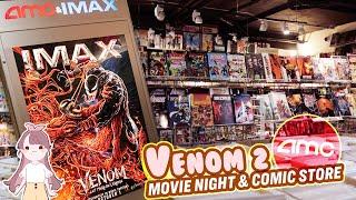 NYC Watch Venom 2 at AMC Theater & JHU Comic Book Store | Movie Night | Cute Vlog