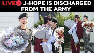 LIVE j-hope is discharged from the army | J-HOPE TO RETURN FROM MILITARY