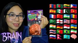 ASMR BRAIN IN DIFFERENT LANGUAGES (Whispering, Fast Tapping, Mouth Sounds)  [25 Languages]