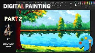 Draw A Simple Landscape Painting Using Microsoft Painting App ||Part|| Soumyadip Adak