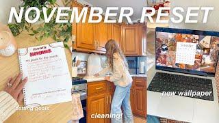 NOVEMBER RESET ROUTINE! clean, organize, & plan with me! *monthly reset + closet clean out*