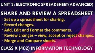 UNIT-2 | ELECTRONIC SPREADSHEET (ADVANCED) | WHAT IF SCENARIOS/TOOL | GOAL SEEK | SOLVER | X - 402