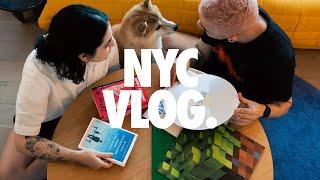 minha rotina morando no brooklyn, bookshelf tour, organizando a casa e cafeterias