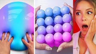 Reacción a la compilación de videos de slime extrañamente satisfactoria: calmante y relajante