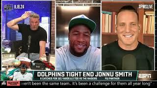 Jonnu Smith on Tua's impact, Belichick vs. McDaniel's coaching style & more! | The Pat McAfee Show