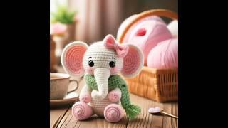 코끼리 인형(an elephant doll) #인공지능 #코바늘 #코끼리 #인형 #코끼리인형 #ai #craft #crochet #elephant #elephantdoll