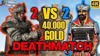 2 Wolfs vs 2 Saladins - 40K Gold DEATHMATCH - 500/1000 GAMESPEED - Stronghold Crusader HD (2160P)