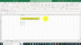 Insert cent symbol in Excel