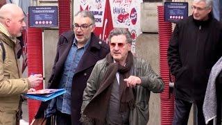 EXCLUSIVE: Daniel Auteuil coming out of Europe 1 radio station in Paris