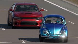 Dodge Charger SRT Hellcat 2015 vs Volkswagen 1200 1966 at Nurburgring Nordschleife