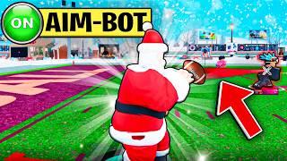 I Used AIM-BOT as SANTA In Ultimate Football… (HACKS)