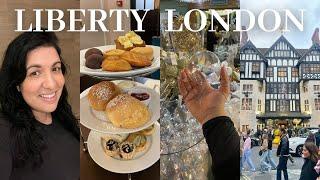 AFTERNOON TEA AT LUXURY LONDON DEPARTMENT STORE LIBERTY WITH A WALK THROUGH THE CHRISTMAS SHOP ETC!