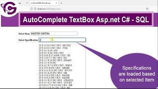 Autocomplete TextBox in Asp .Net C# with SQL | Autocomplete Textbox