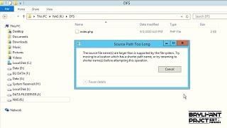 The source file names are larger than is supported by the file system | using robocopy command
