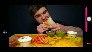 MagicMikeyEats Giant Burritos With Cheese & Chips Asmr Mukbang (The Saturday September 21 2024)