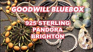 GOODWILL BLUEBOX Repurposed Jewelry Dayton, OH MYSTERY JEWELRY JAR UNBOXING 925, BRIGHTON, PANDORA!!