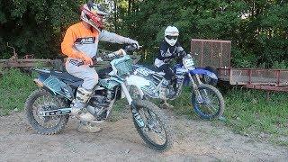 HIS FIRST RIDE ON MY DIRT BIKE... KAWASAKI VS. YAMAHA