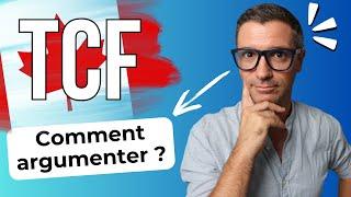 TCF - ARGUMENTER en français sans préparation  ?