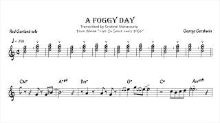 Red Garland - A Foggy Day, take 1 (1956) piano transcription