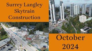 Surrey Langley Skytrain Construction October 2024