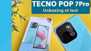 Tecno POP 7 Pro unboxing et test