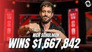 NICK SCHULMAN WINS $1,667,842!! - Event #26: $25,000 High Roller No-Limit Hold'em #pokernews