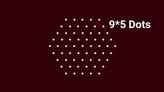 Beautiful 9x5 Dot Star Rangoli | Easy & Elegant Design#morangoli