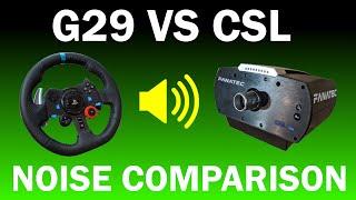 Logitech G29 and Fanatec CSL Elite Sound Comparison - CSL is Quieter Yet More Powerful