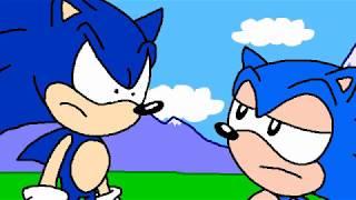 Modern Sonic Meets Classic Sonic