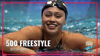 Bella Sims Wins Women's 500 Freestyle | 2022 Speedo Winter Junior Championships West