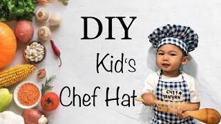 DIY how to make Kid’s Chef Hat Tutorial