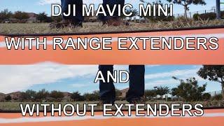 MAVIC MINI WITH RANGE EXTENDERS VS WITHOUT