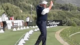 Darren Clarke Golf Swing - Pitching, Slow Motion, Volvo World Matchplay 2012, Face On