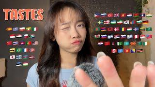 ASMR TASTES in 70 Different Languages (Find your language )