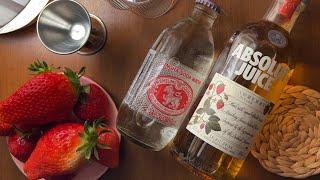 혼술 먹방 / 하이볼 딸기 홈메이드 / HIGHBALL MUCKBANG VODKA ABSOLUT STRAWBERRY ASMR EATINGSOUNDS