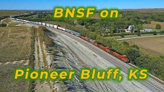 2023-08-12 BNSF at Pioneer Bluff,  Matfield Green KS