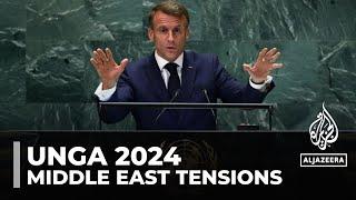 UNGA 2024: Macron warns Israel against expanding war to Lebanon, calls for Palestinian state