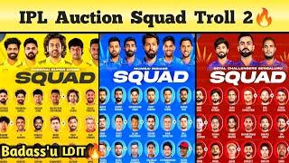 IPL 2025 All Teams Squad Meme Review Part-2| CSK,MI,RCB︎