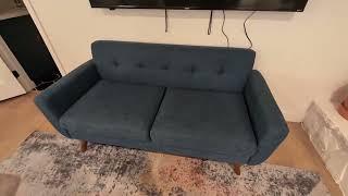 Weture  Loveseat Sofa, Mid Century Modern Love Seat Couches for Living Room, Comfy Upholstered Sofa