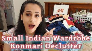 Small Indian Closet Konmari Declutter and Organization | New 2019