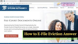 How To File an Answer Electronically: Florida E-Filing Instructions ‍️️