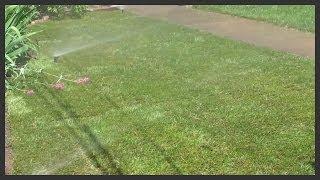 How to adjust a sprinkler spray nozzle.