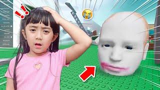 SAMANTHA KABUR DARI KEJARAN OM KEPALA BOTAK ROBLOX  KOMPILASI GAMING ESCAPE RUNNING HEAD