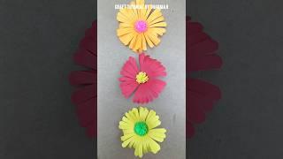 Paper flower DIY fun craft ideas for kids! ️ #viral #diy #kidscraft #paperflowers #papercraft