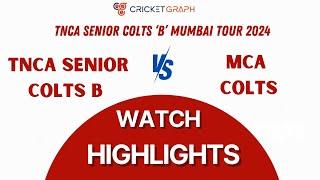 Match Highlights | TNCA Senior Colts 'B' Vs MCA Colts | CricketGraph.com |