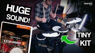 Toontrack EZdrummer 3 sounds triggered from tiny Roland TD-02KV e-drums 