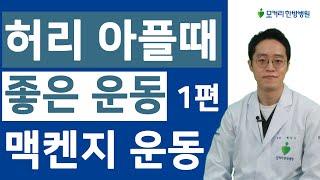 허리통증 운동, 만성 허리통증이 있는 환자분들에게 꼭 추천하는 맥켄지 운동