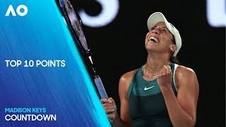 Madison Keys | Top 10 Points | Australian Open 2025