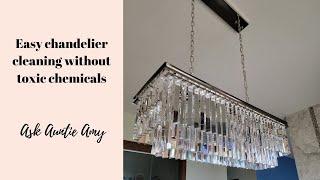 Easy Chandelier cleaning hack #askauntieamy